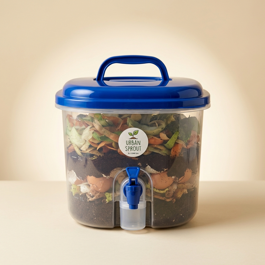 Urban Composter 5L: Komposter Dapur Mini Kedap Udara untuk Apartemen dan Ruang Sempit